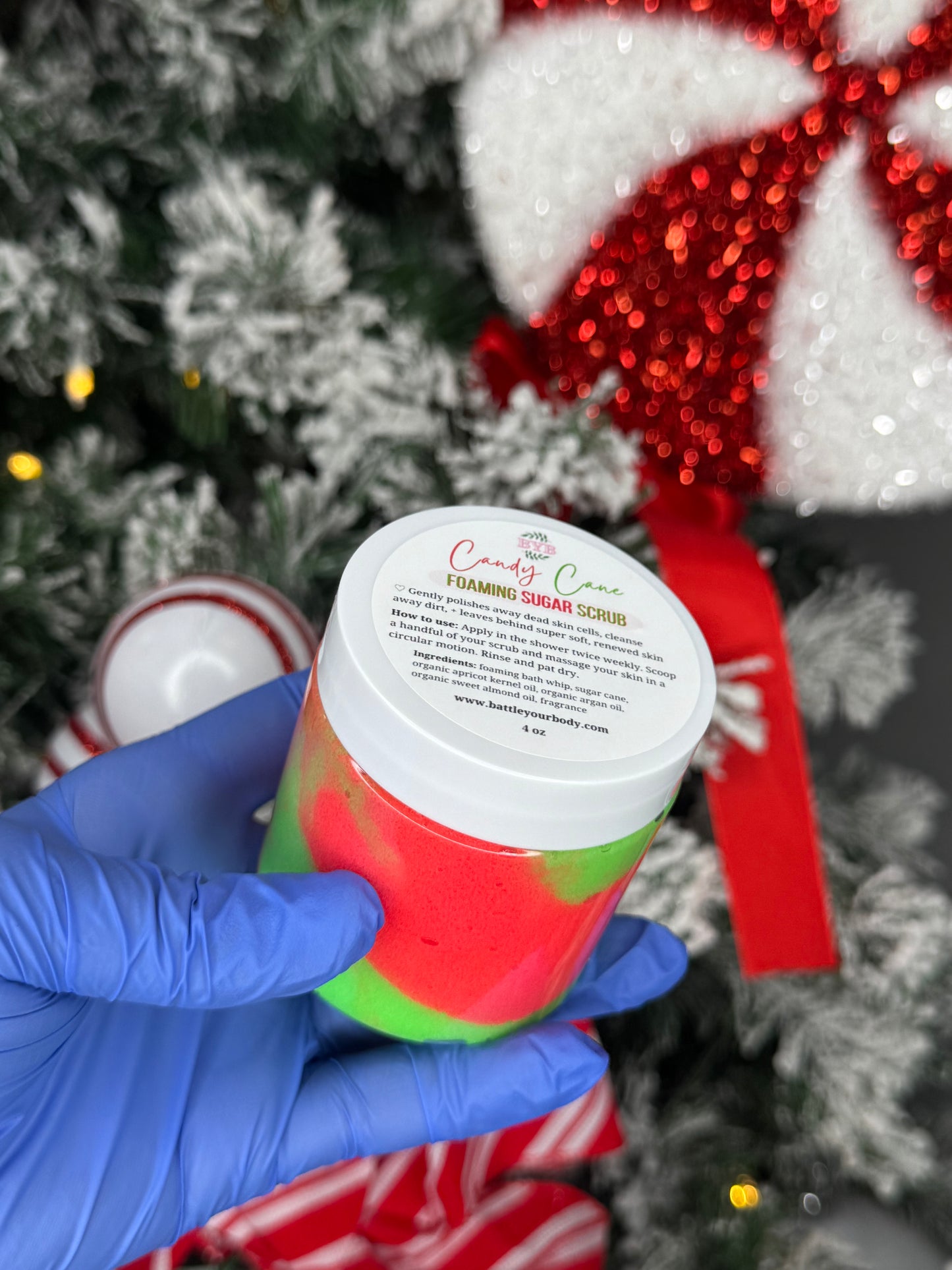 Candy Cane Foaming Sugar Scrub